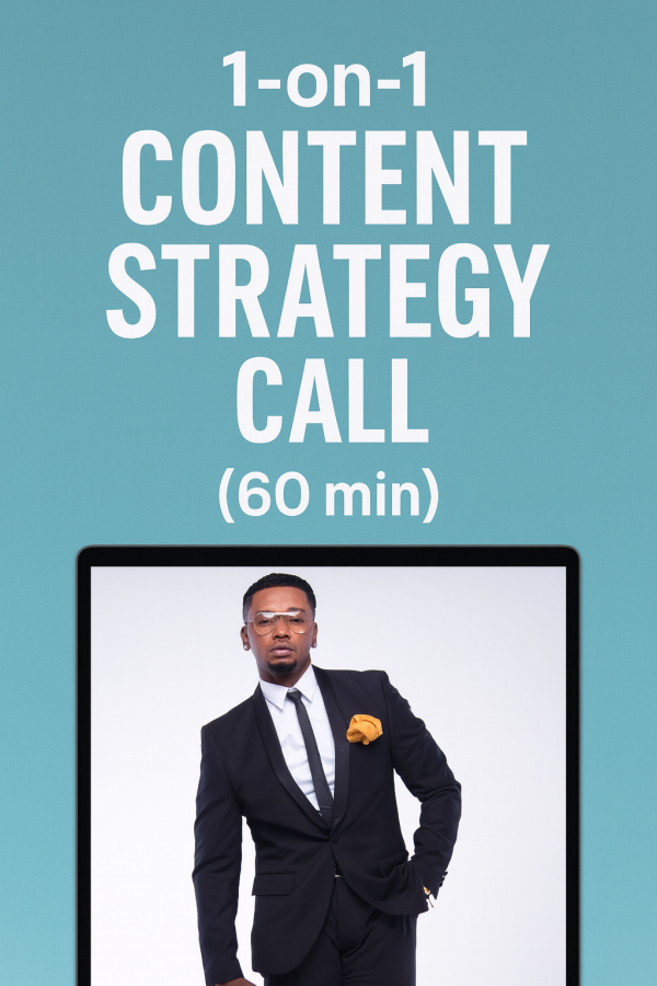 1-on-1 Content Strategy Call (60 min)